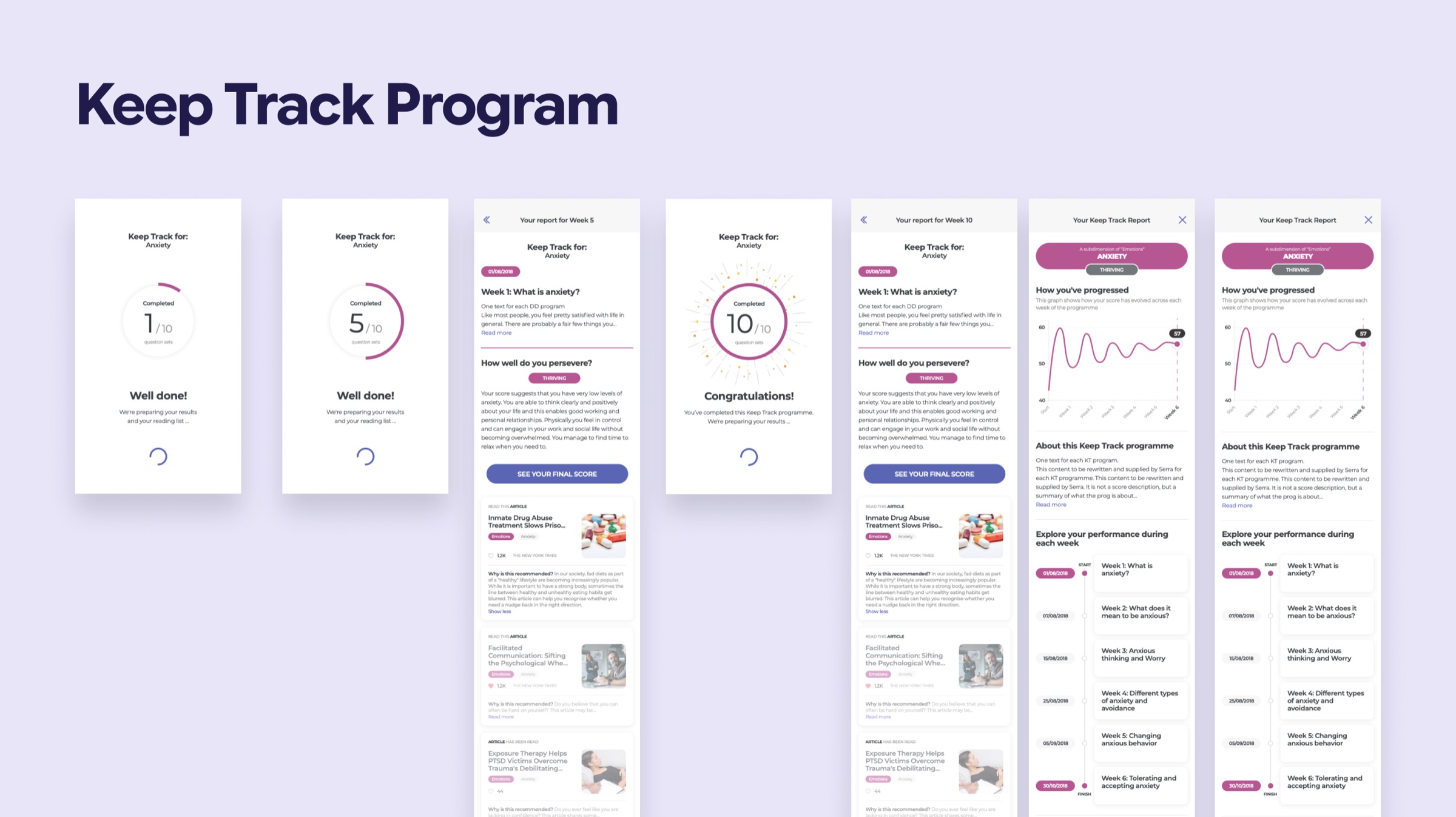 Keep Track — weekly check-in